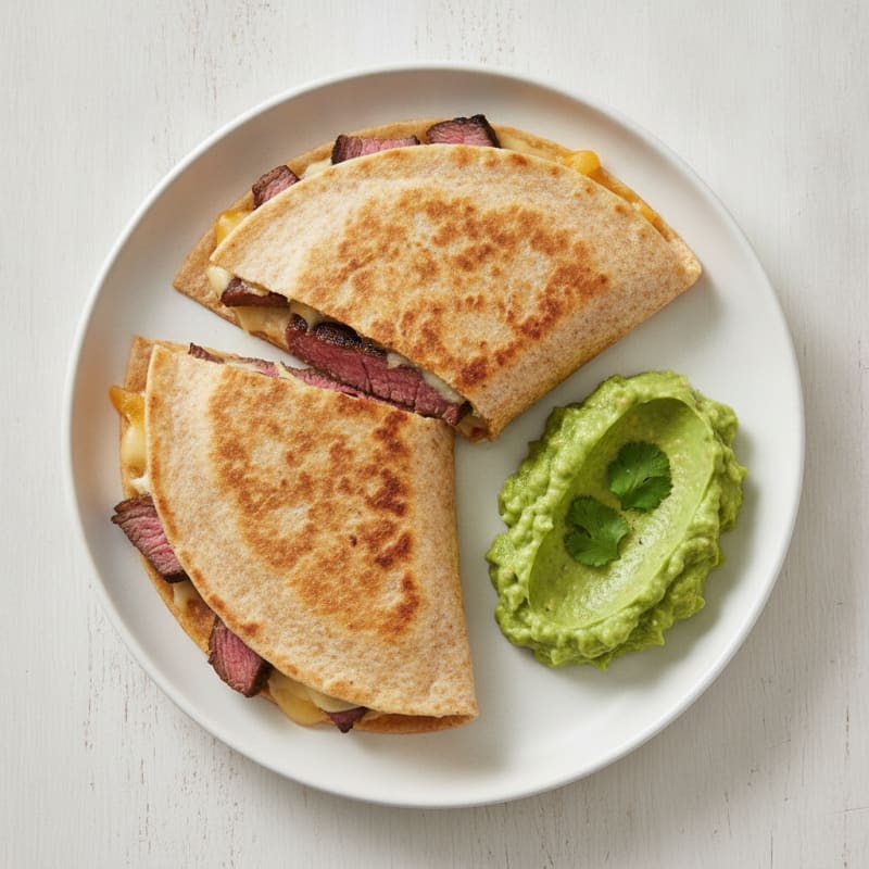 Carne Asada Quesadillas with Guacamole