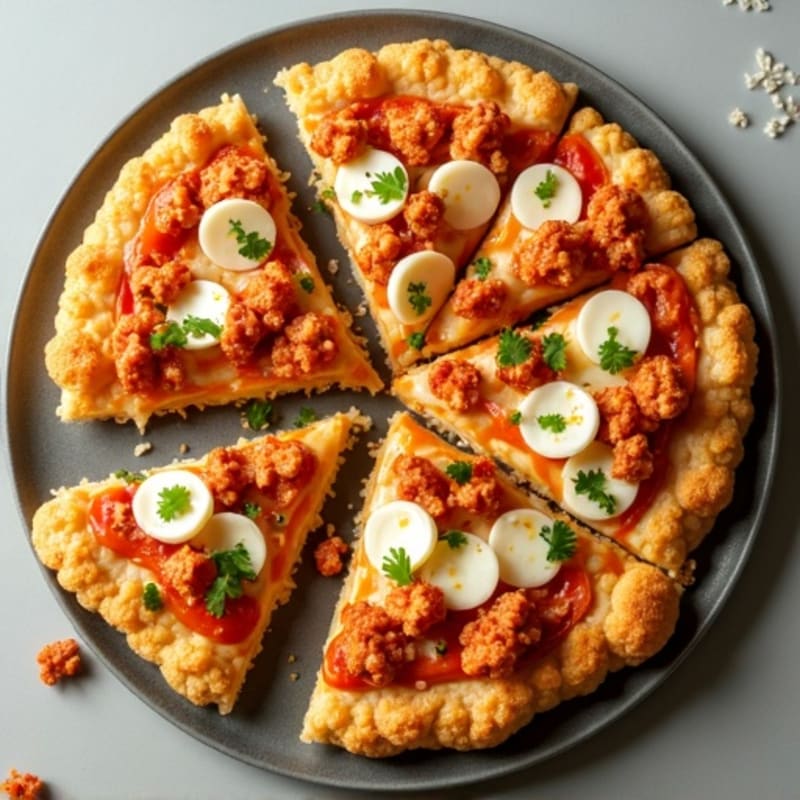 Crispy Buffalo Chicken Cauliflower Crust Pizza