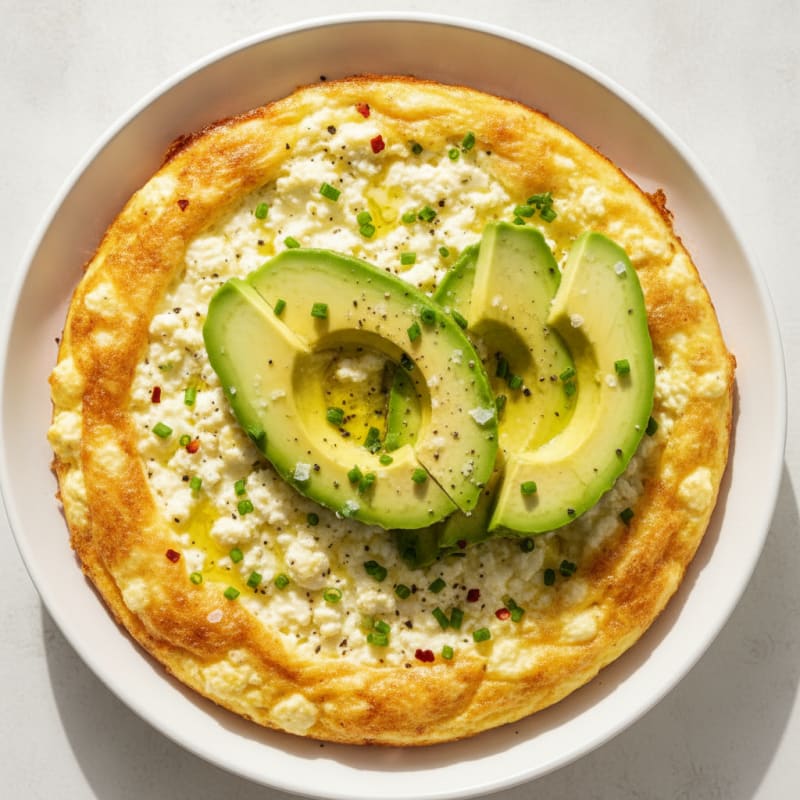 Baked Eggs Cottage Cheese Avocado