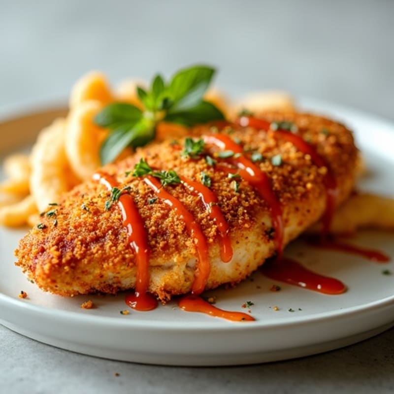 Crispy Baked Chicken with Spicy Sweet Garlic Glaze