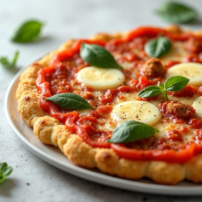 Crispy Cauliflower Crust Pizza with Italian Meats