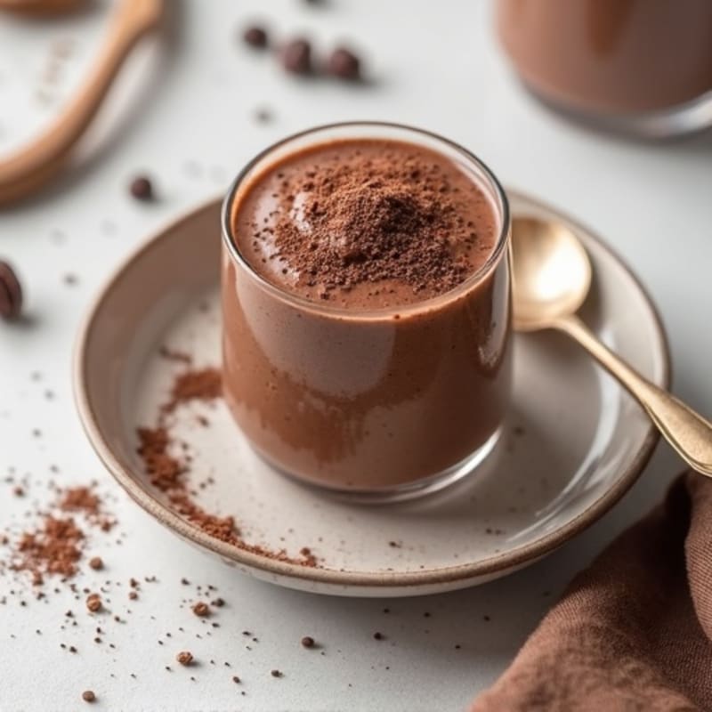 Silky Chocolate Protein Pudding with Chia Seeds