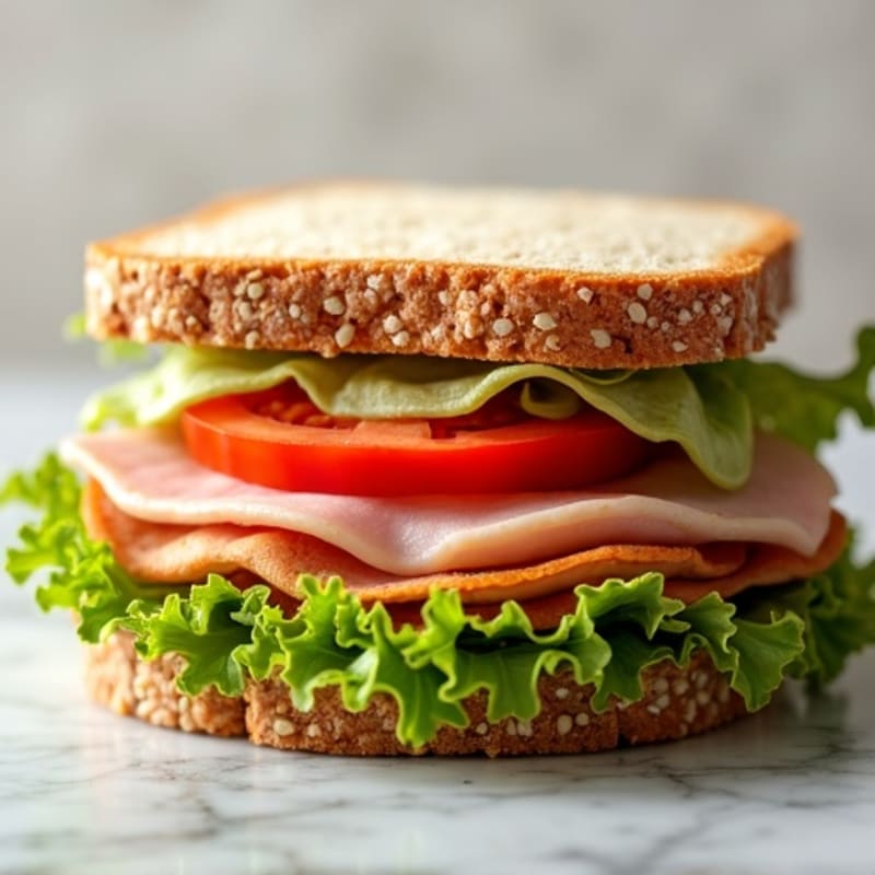 Lean Ham and Turkey Whole Wheat Sandwich