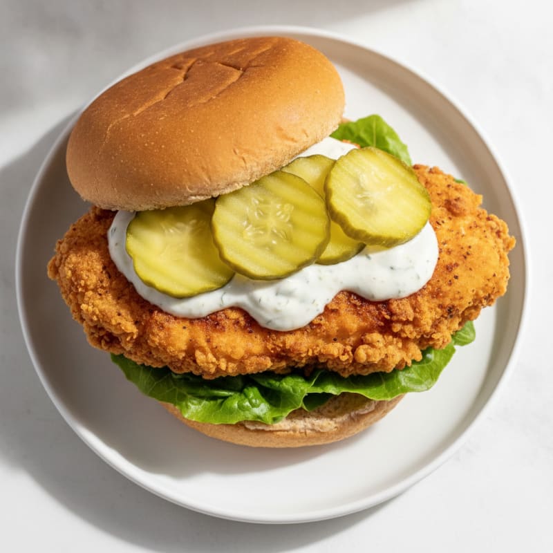 Buttermilk Fried Chicken Sandwich with Pickles