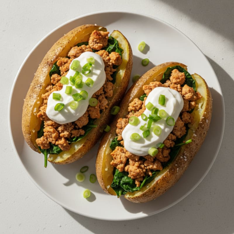 Loaded Baked Potatoes with Savory Toppings