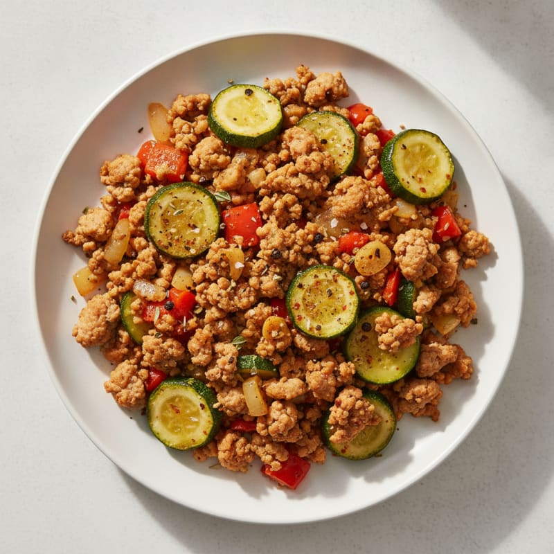Savory Ground Turkey and Vegetable Skillet