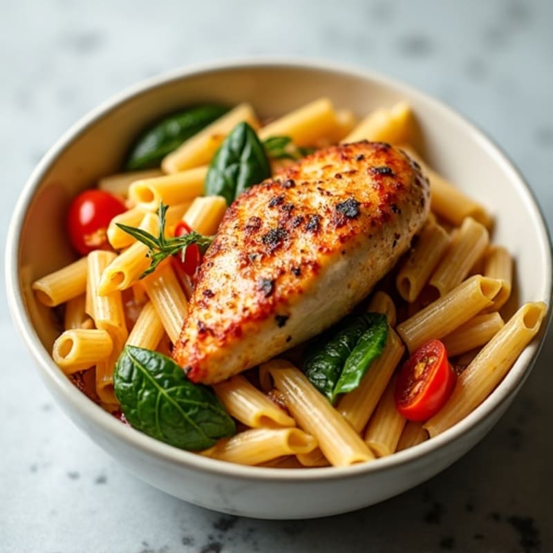 Creamy Spicy Slow-Cooked Chicken Penne