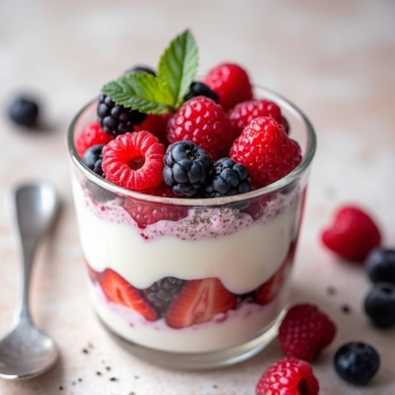 Creamy Greek Yogurt Protein Parfait with Mixed Berries
