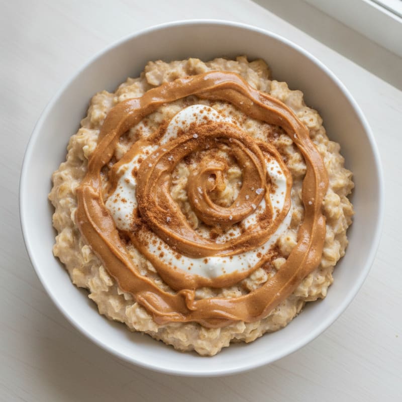 Peanut Butter Swirl Protein Oatmeal