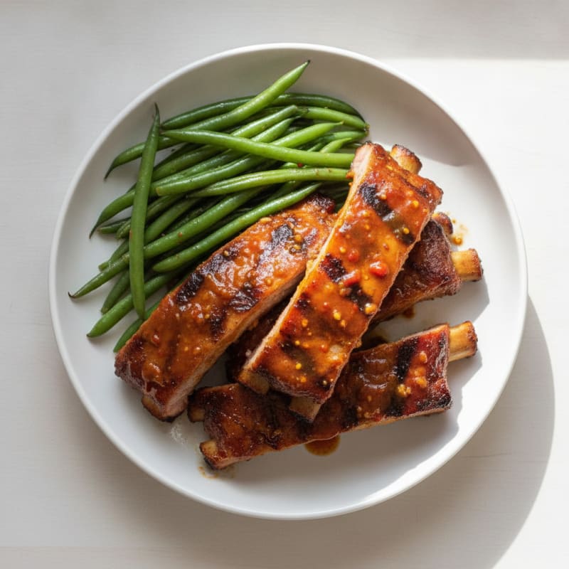 Smoked BBQ Ribs with Tangy Glaze