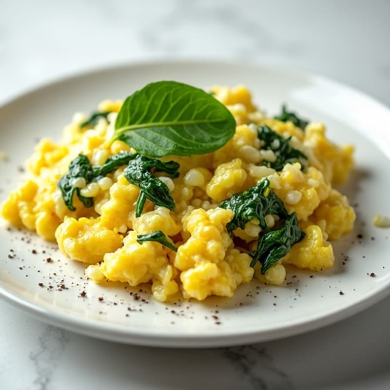 Egg White Spinach Scramble