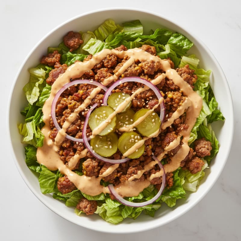 Creamy Big Mac Beef Bowl