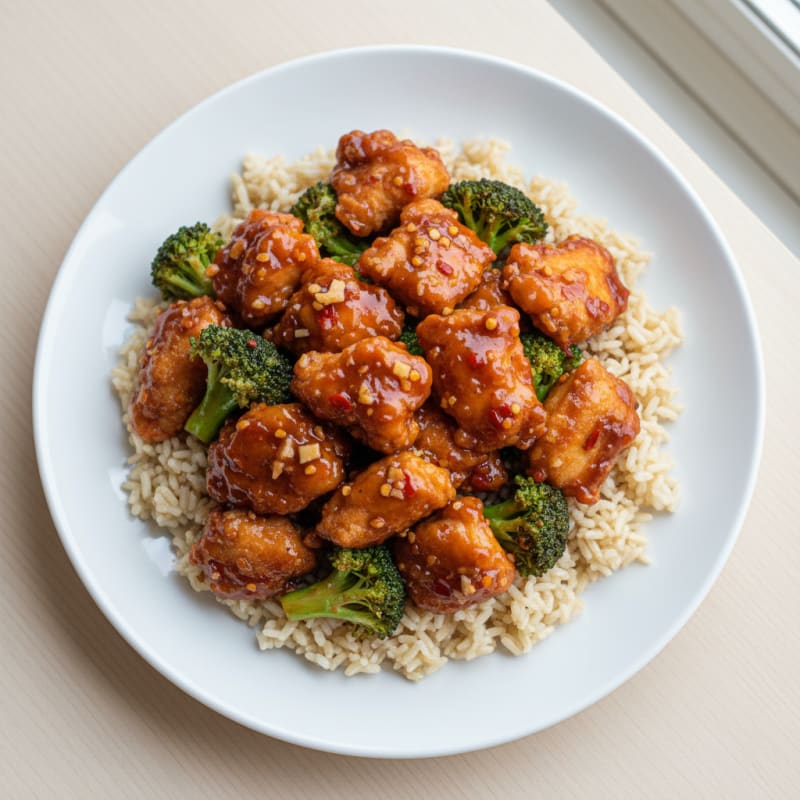 General Tso's Chicken with Broccoli