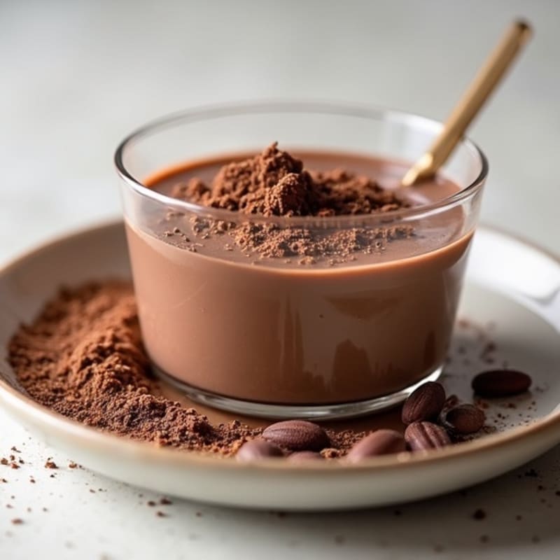 Silky Chocolate Protein Pudding with Chia Seeds