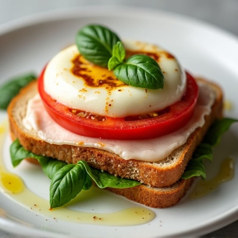 Grilled Fresh Mozzarella and Tomato Sandwich