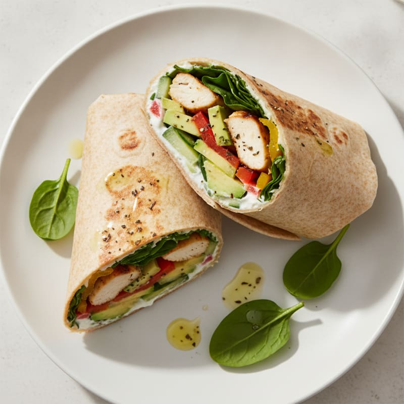 Zesty Herb-Grilled Chicken and Veggie Wrap