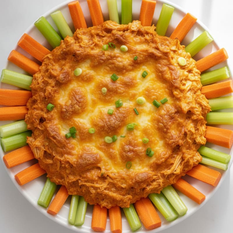 Clean Buffalo Chicken Dip with Crisp Veggies