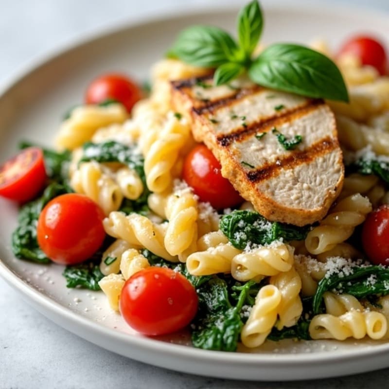 Creamy Ricotta and Spinach Baked Whole Wheat Ziti
