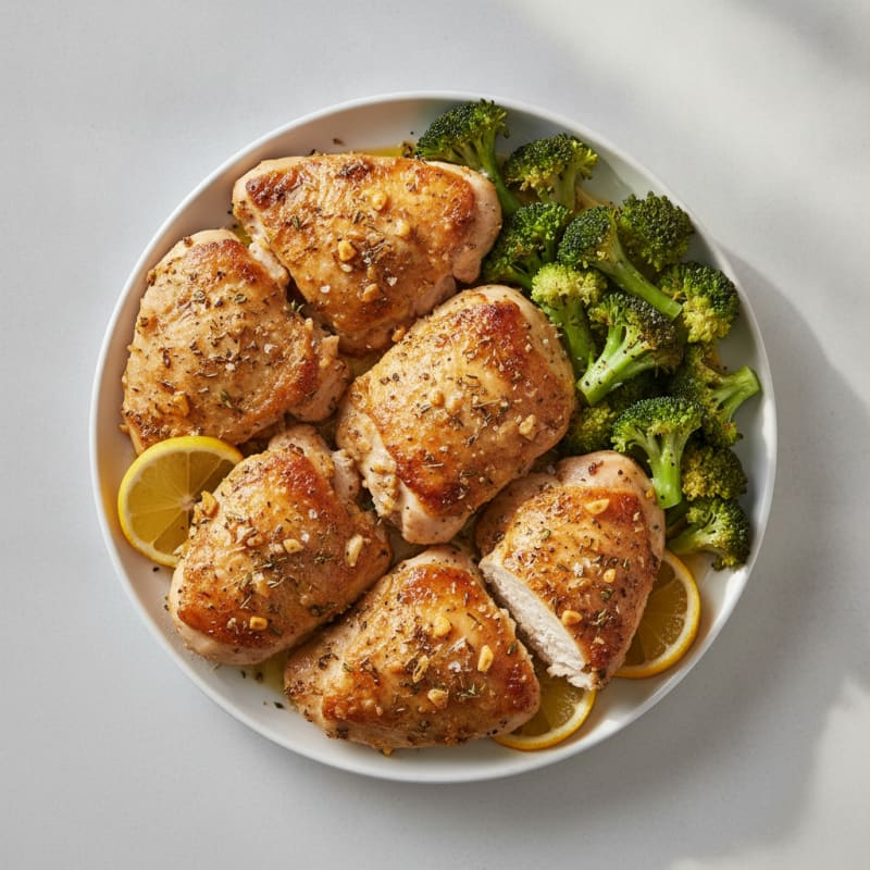 Garlic Herb Roasted Chicken Thighs