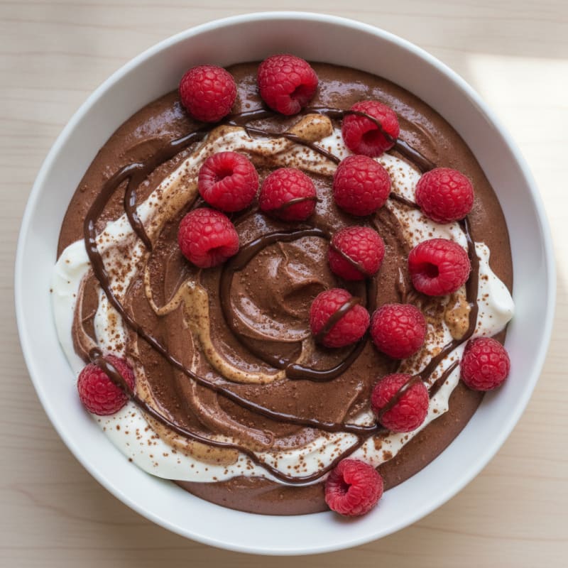 Chocolate Protein Mousse with Greek Yogurt and Whey