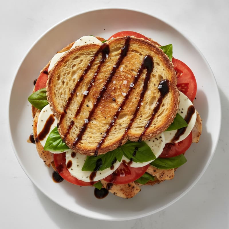 Grilled Caprese Sandwich with Balsamic Glaze