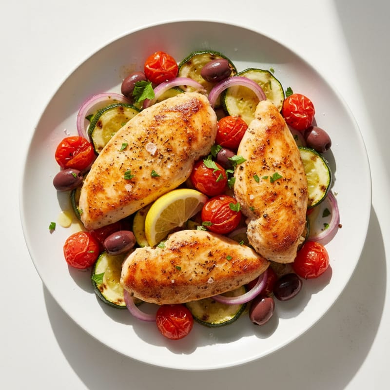 Herb-Roasted Mediterranean Chicken Bowl