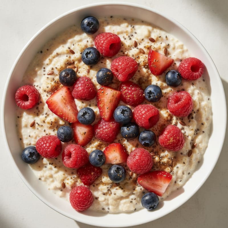 Mixed Berry Chia Seed Overnight Oats