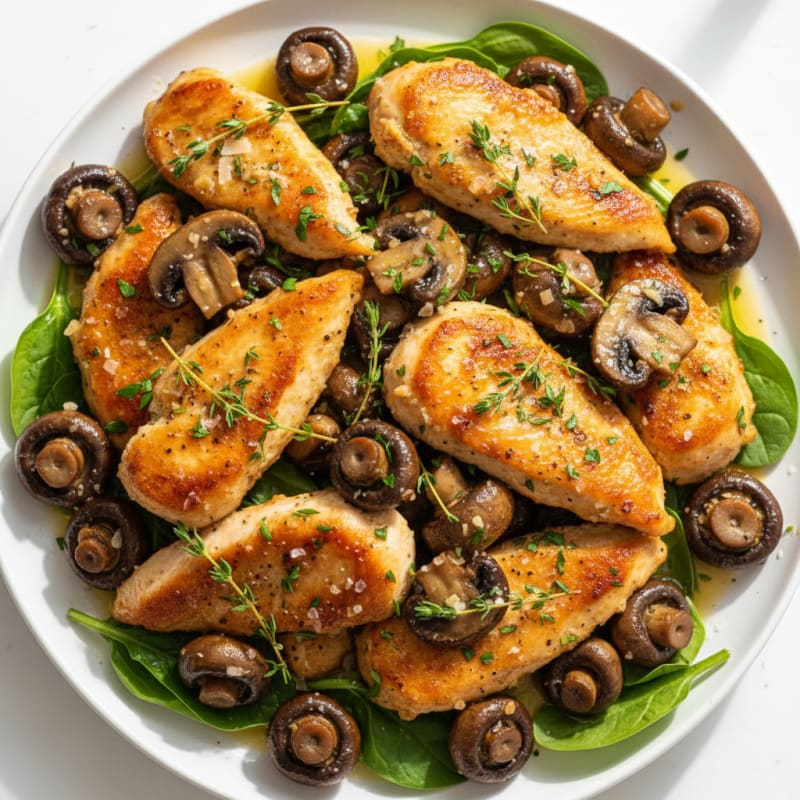 Garlic Butter Roasted Mushrooms with Herbs