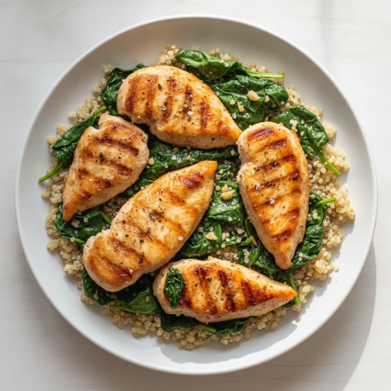 Garlic Chicken and Spinach Skillet