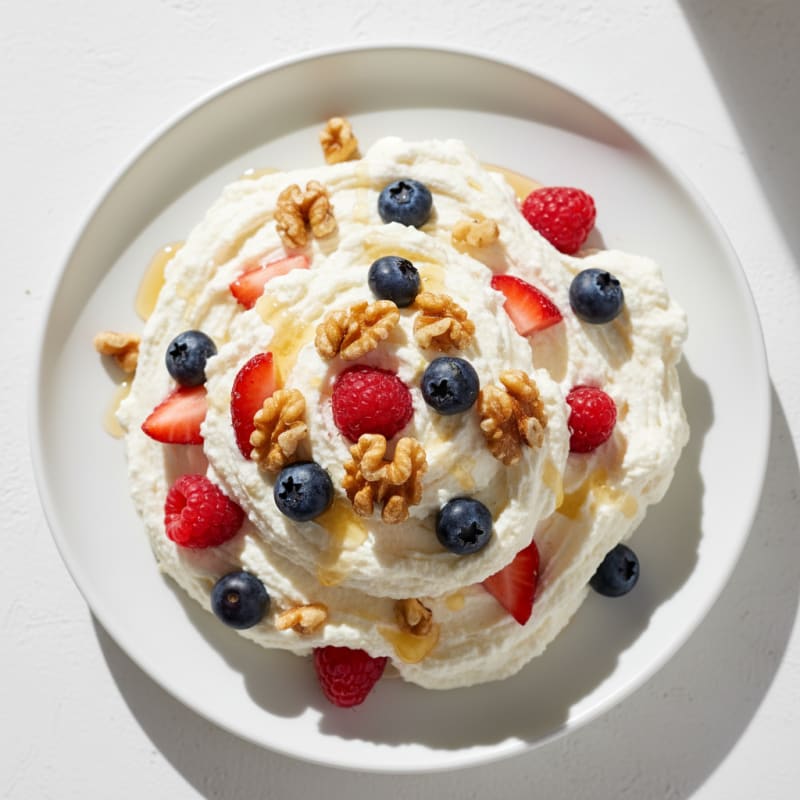 Silky Greek Yogurt Protein Mousse with Berries