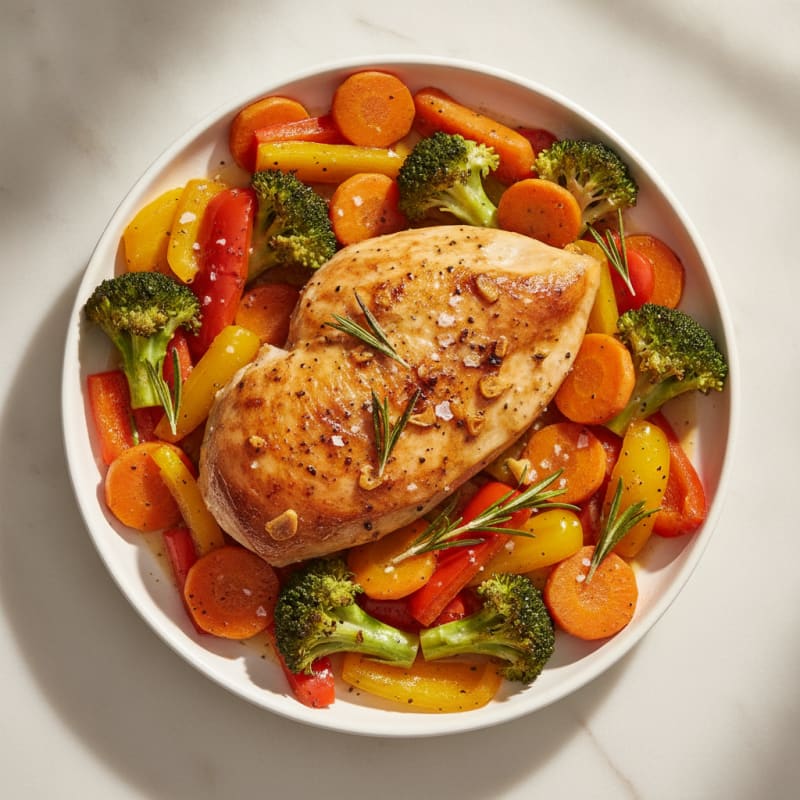 Garlic Herb Roasted Chicken with Vegetables