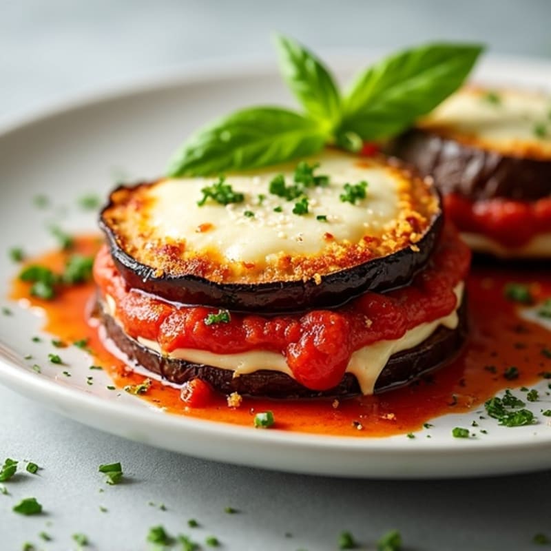 Crispy Baked Eggplant Parmesan with Fresh Herbs