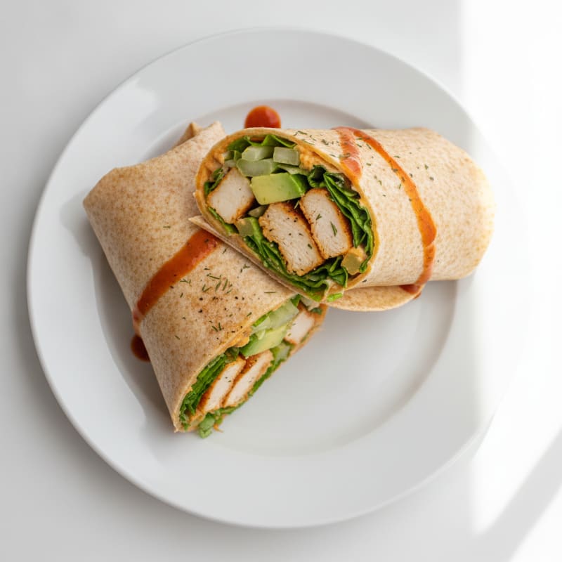 Buffalo Ranch Chicken Salad Wrap