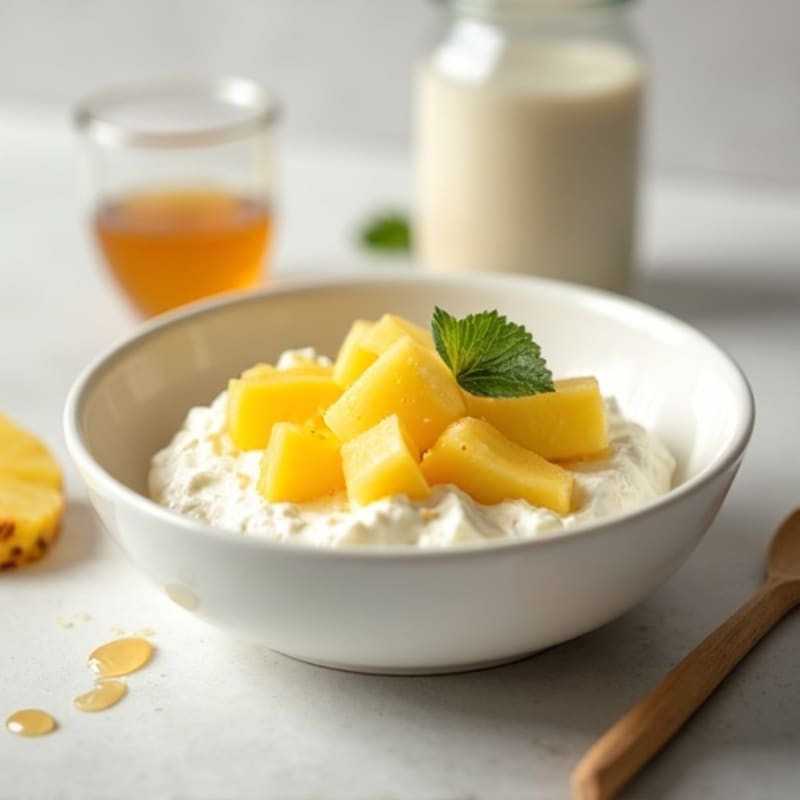 Creamy Cottage Cheese with Fresh Pineapple