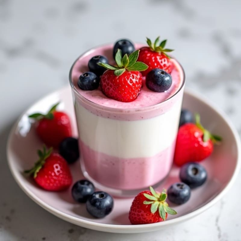 Greek Yogurt Protein Mousse with Mixed Berries