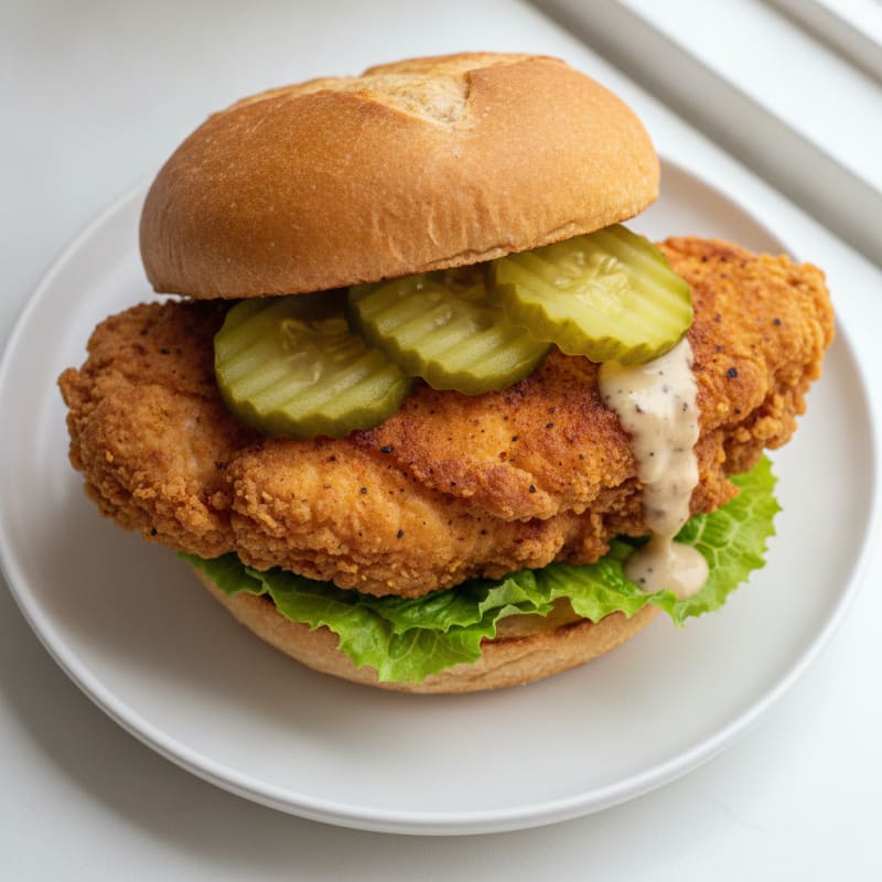 Buttermilk Fried Chicken Sandwich with Pickles