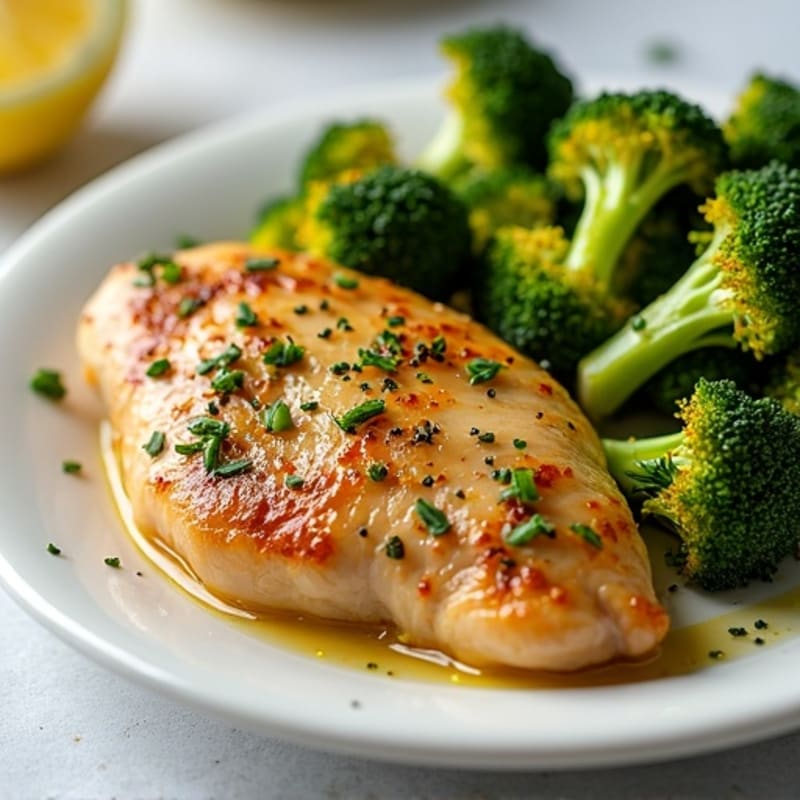 Lemon-Herb Chicken with Crispy Roasted Broccoli