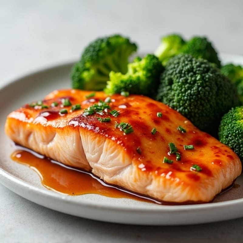 Teriyaki Glazed Salmon with Roasted Broccoli