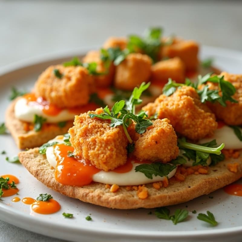 Crispy Buffalo Chicken Flatbread Pizza