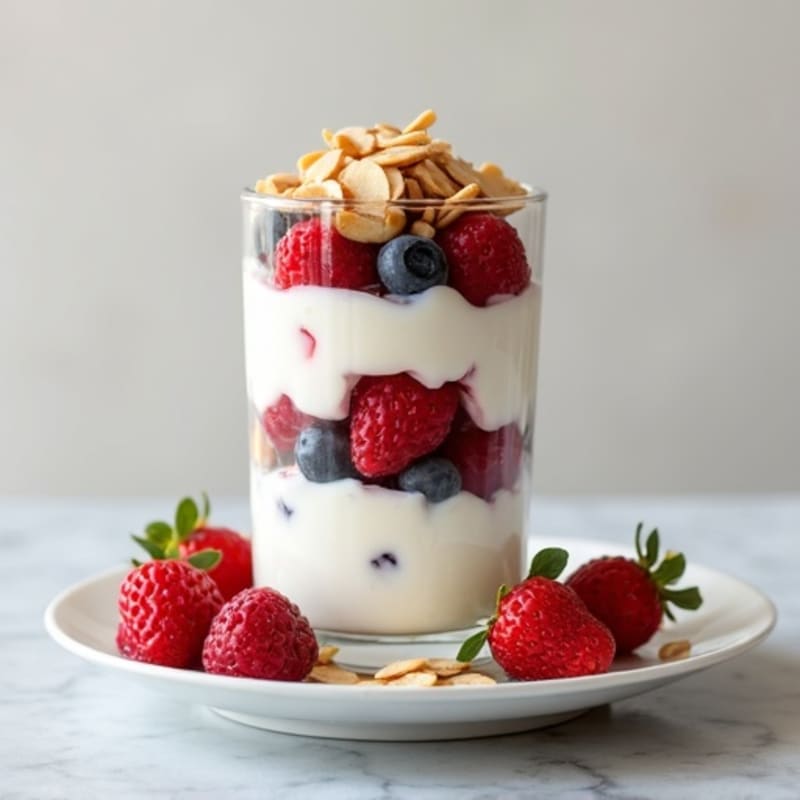 Greek Yogurt Protein Parfait with Mixed Berries