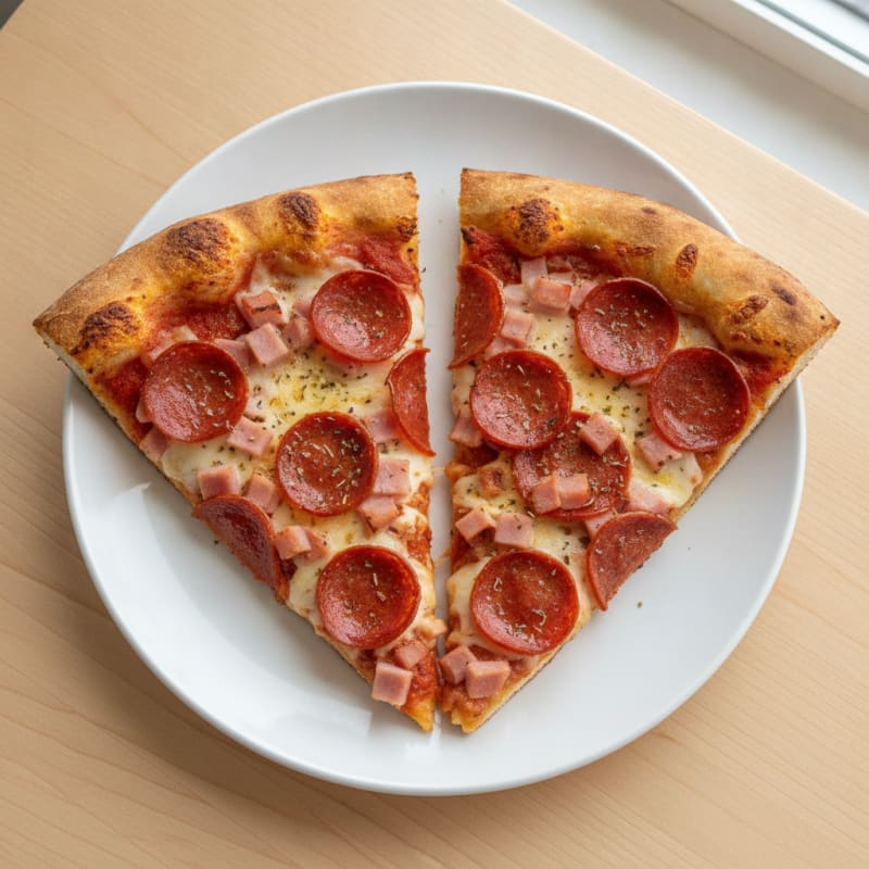 Hearty Pepperoni and Ham Pizza Slices