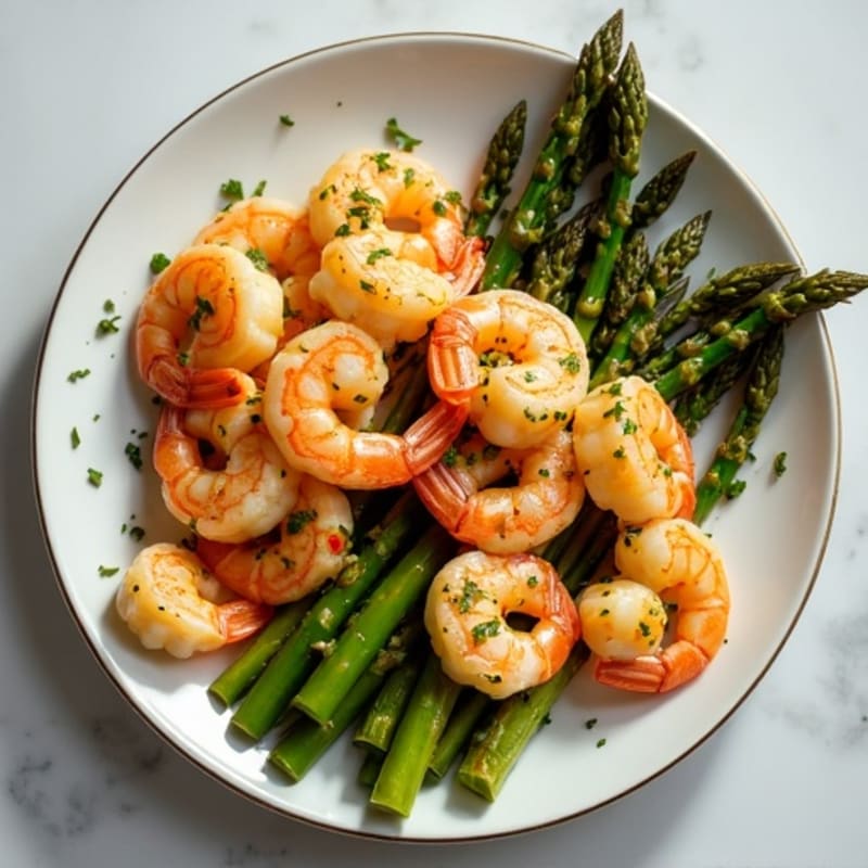 Sheet Pan Lemon Herb Shrimp with Crispy Asparagus