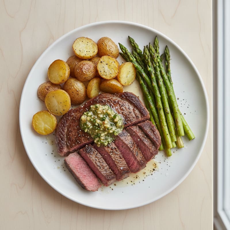 Pan-Seared Steak with Garlic Herb Butter