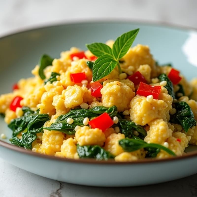 Egg White Scramble with Lean Turkey and Spinach
