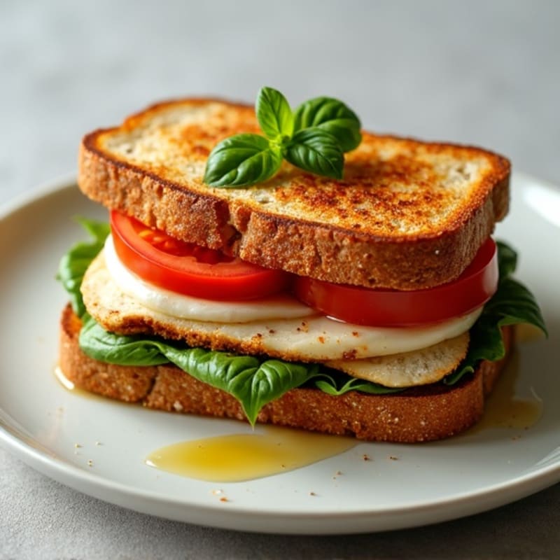 Crispy Grilled Caprese Sandwich