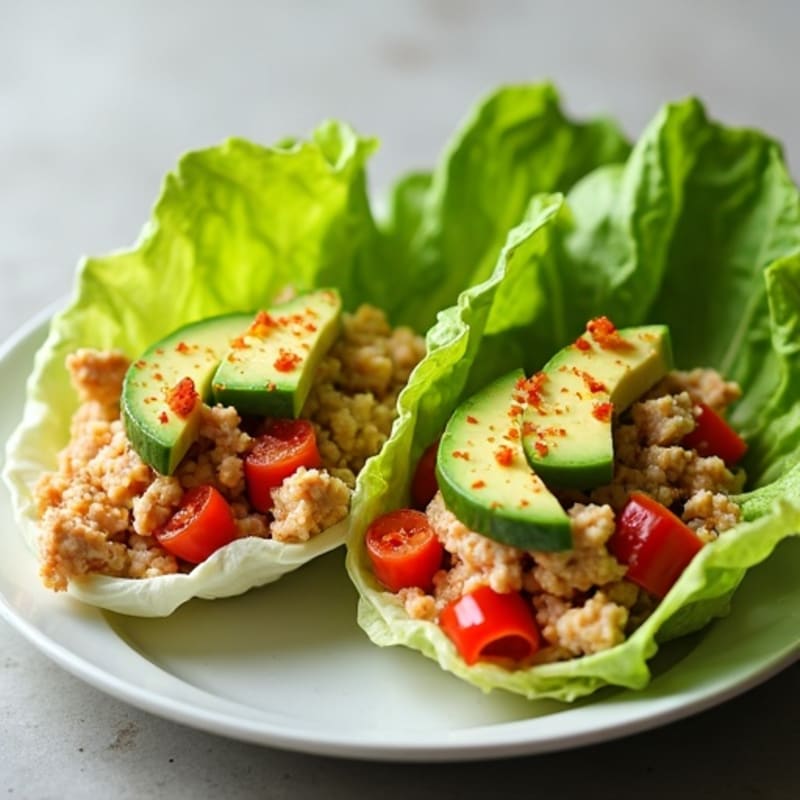 Fresh Spicy Tuna Lettuce Wraps