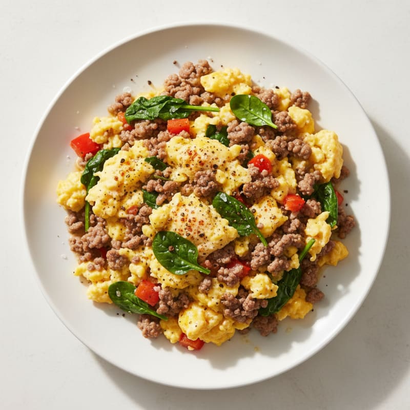 Smoky Ground Beef and Scrambled Eggs