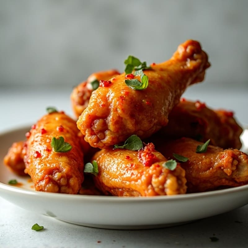 Baked Crispy Honey Garlic Chicken Wings
