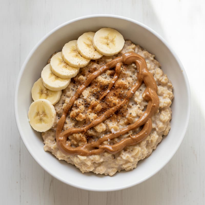 Peanut Butter Banana Protein Oatmeal
