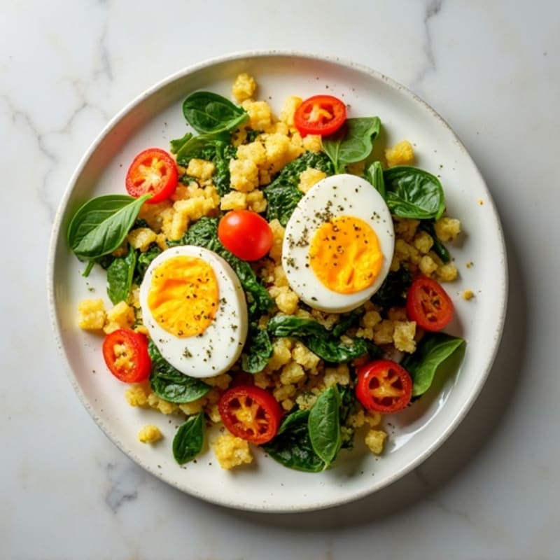 Quick Herb-Spiced Egg and Vegetable Scramble